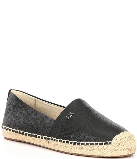 michael michael kors kendrick slip on espadrilles aus leder schwarz